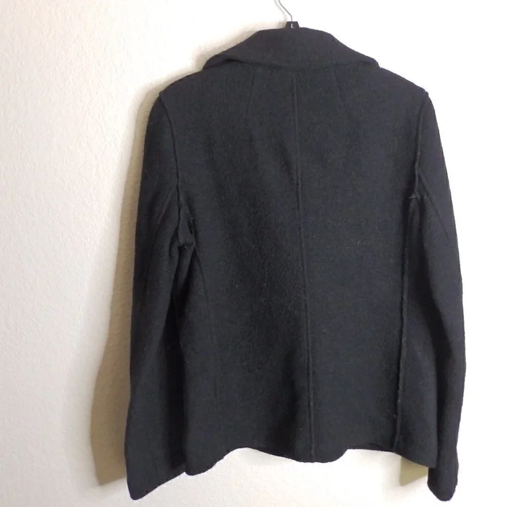 J. Crew Italian Boiled Wool Peacoat ab605 sz 4 - Picture 2 of 9